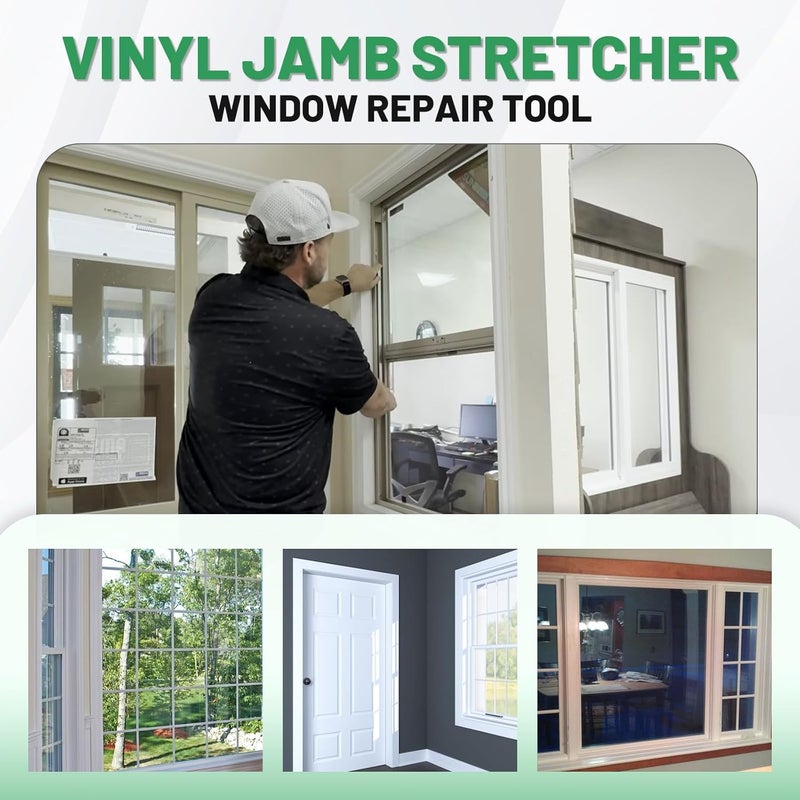 Rendrox 2PCS Window Jamb Stretcher Tool Set with 6061 Aluminum Solid Knob for Vinyl Window Frame Repair, No Cutting/Heat, Repair Pivot Shoes & Balances Easily - Image 2